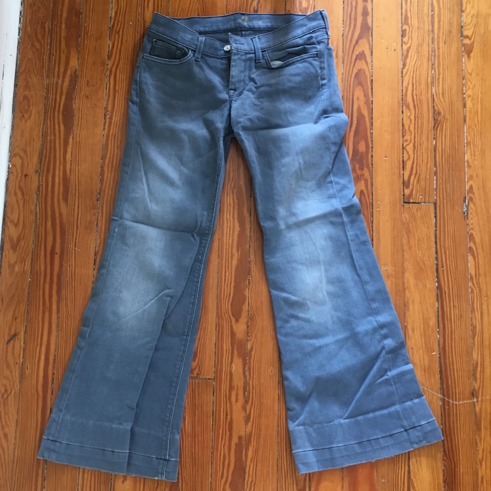 7 FAMK boho Low-rise “Ginger” wide leg jeans 28"